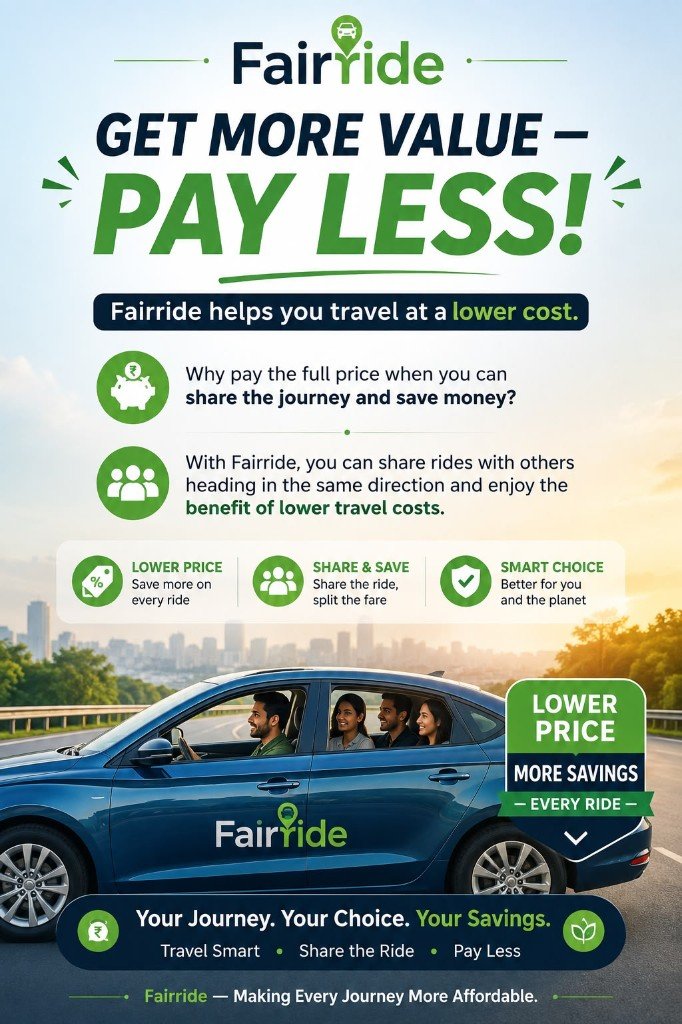 Share the ride, pay less with Fair Ride